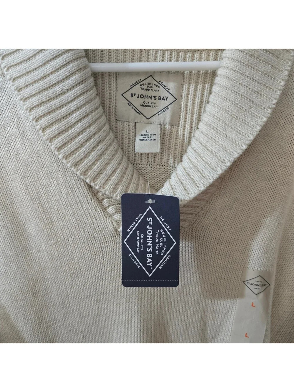 St. John’s Bay Men’s Shawl Collar Sweater – Large – New With Tags